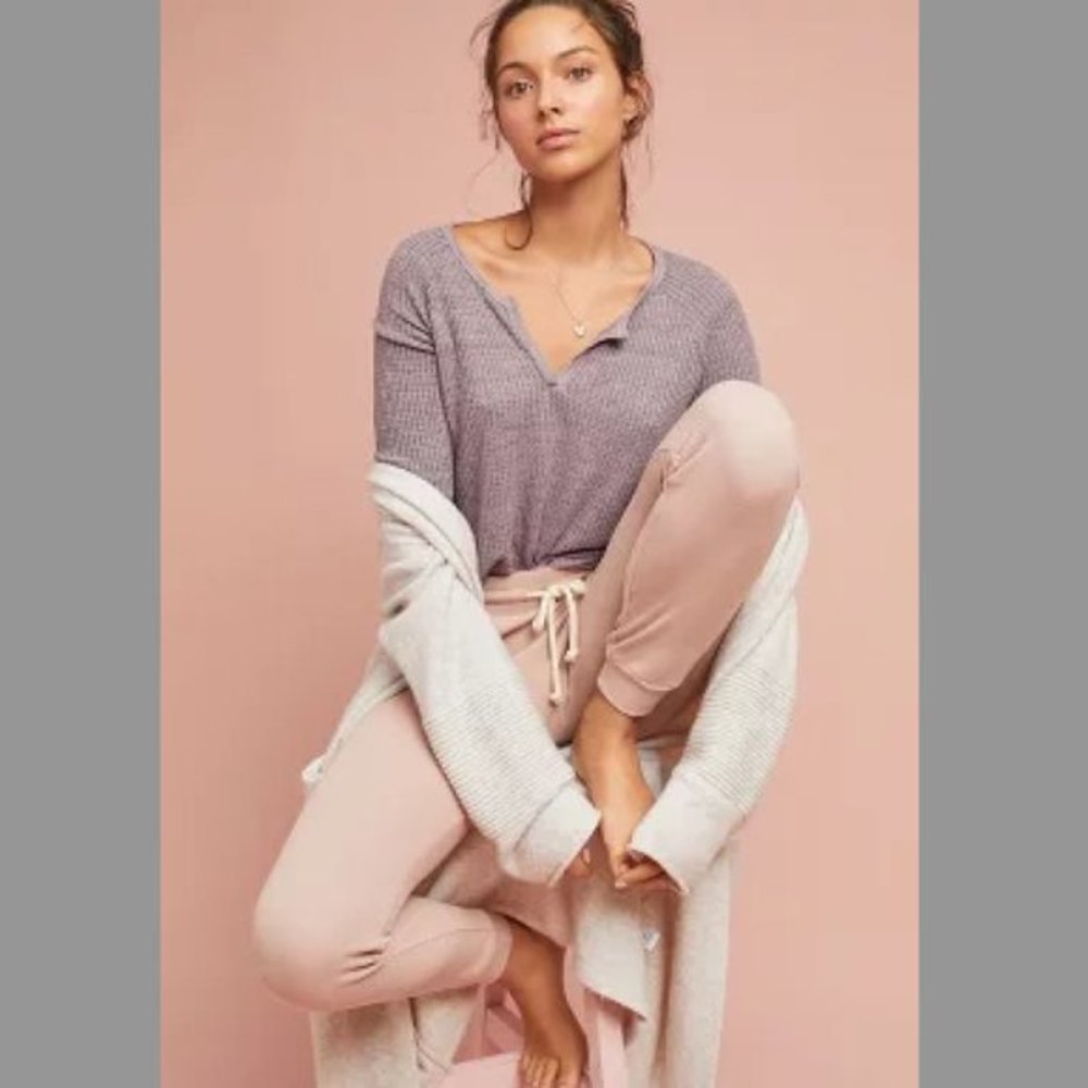 Three Dots Anthropologie Heather Thermal‎ Pullover (small)